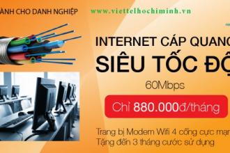 Khuyến mãi gói cước cáp quang Viettel tốc độ cao miễn phí IP tĩnh
