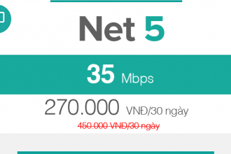 Gói cước cáp quang Viettel Net 5 (35Mbps) trọn gói 270k/tháng