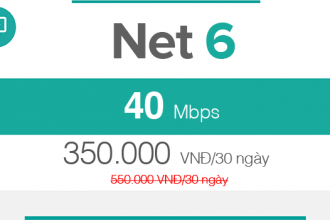 Gói cước cáp quang Viettel Net 6 (40Mbps) trọn gói 350k/tháng