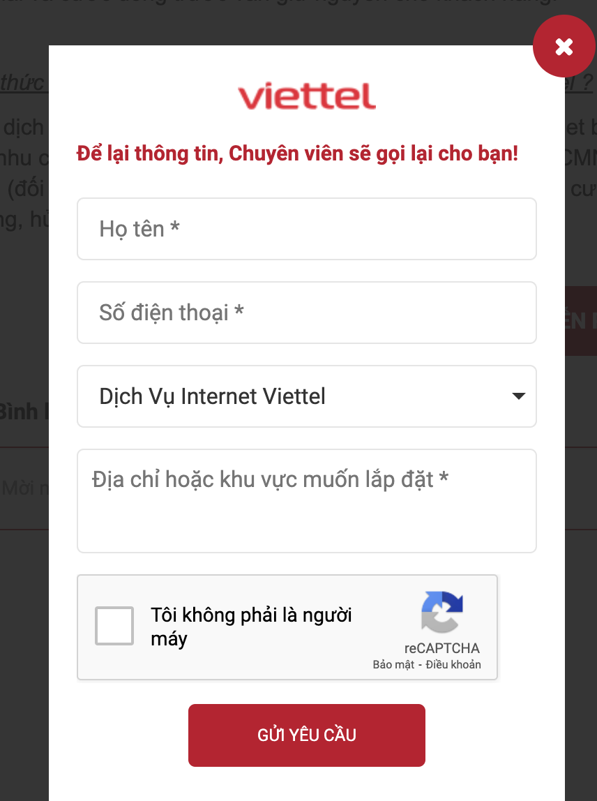 Hướng dẫn đăng ký internet Viettel